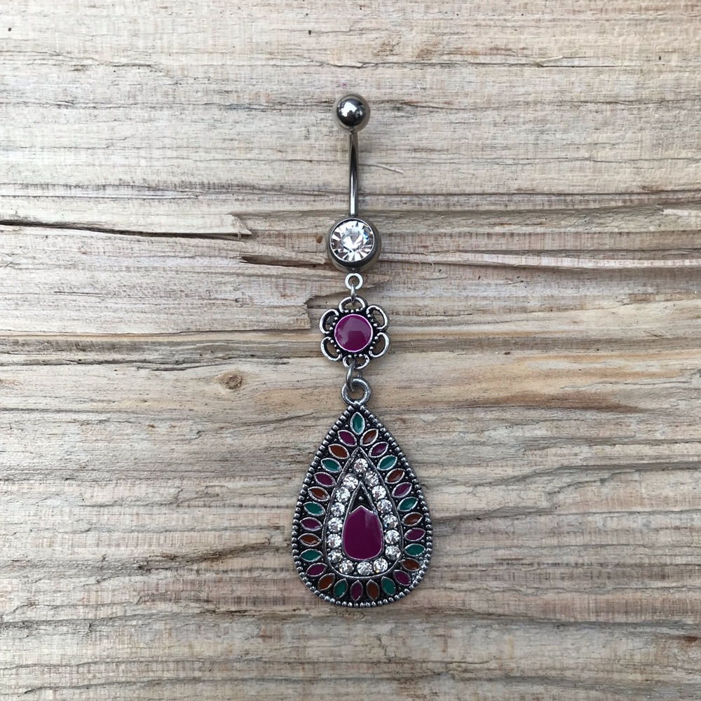 Elegant Teardrop Belly‎ Button Ring